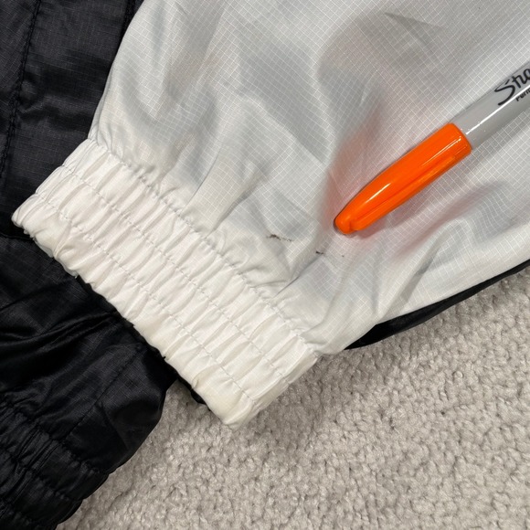 Reebok Mens Black White Twin Vecrtor Colorblock Full Zip Track Jacket Size S - Picture 9 of 11